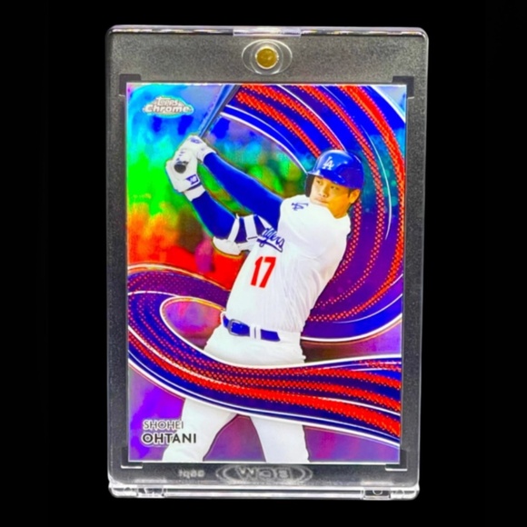 🔥💥📈SHOHEI OHTANI BASEBALL CARD • TOPPS CHROME REFRACTOR SP - Picture 2 of 4
